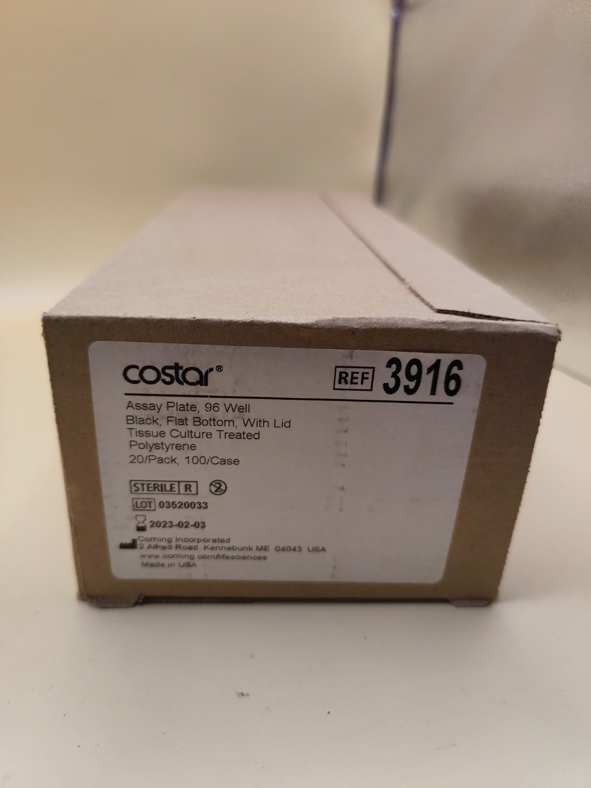Corning 3916, 96-well Solid Black Flat Bottom TC-treated Microplates