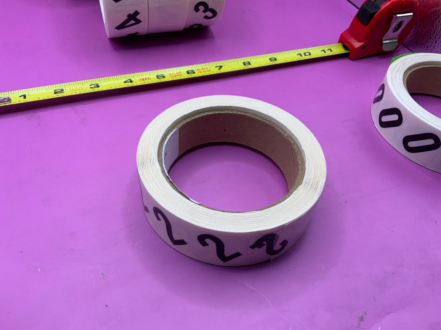 Roll of number stickers Number 0 1 2 3 4