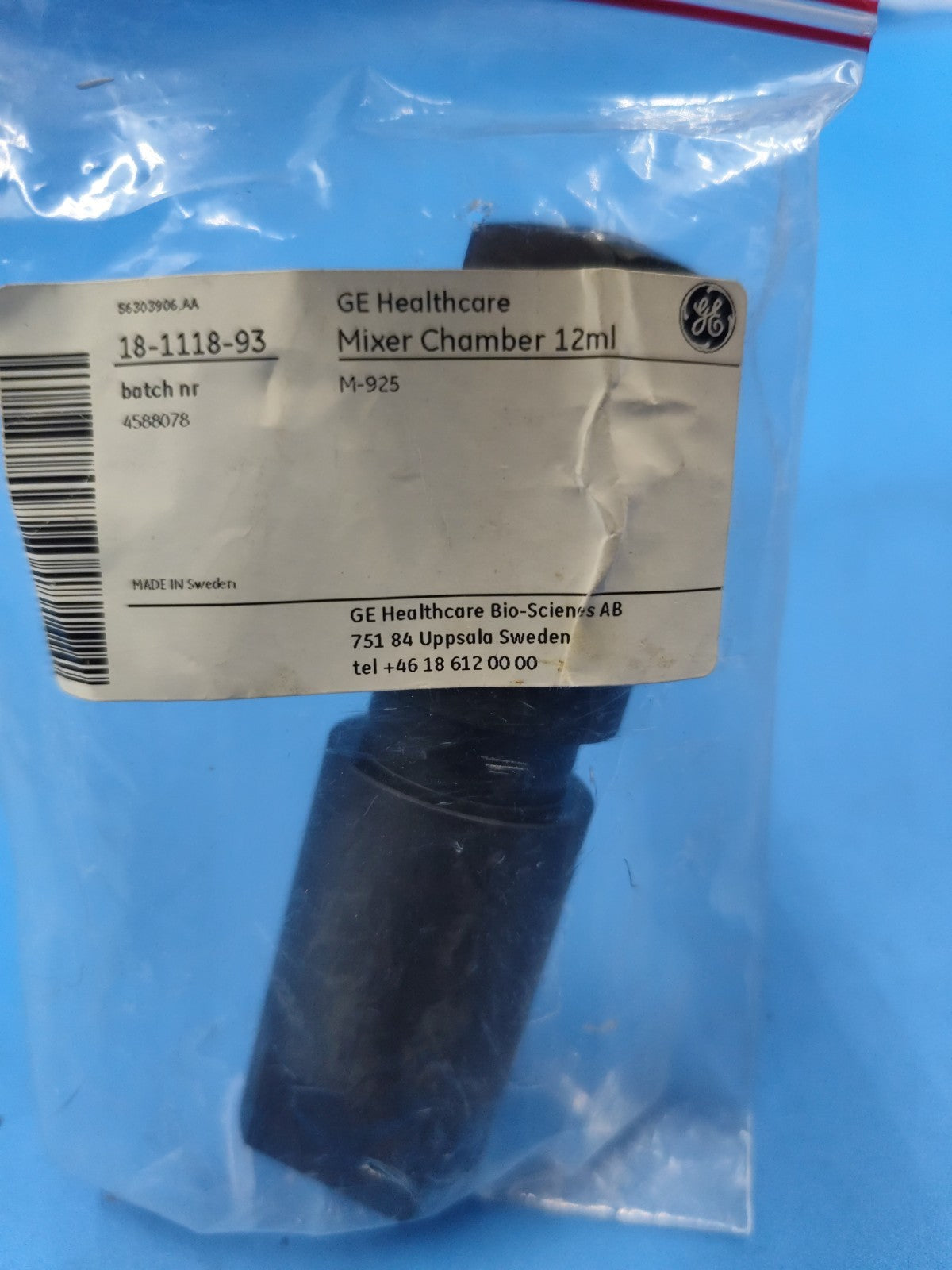 GE Healthcare M-925 Mixer Chamber 12 mL 18-1118-93