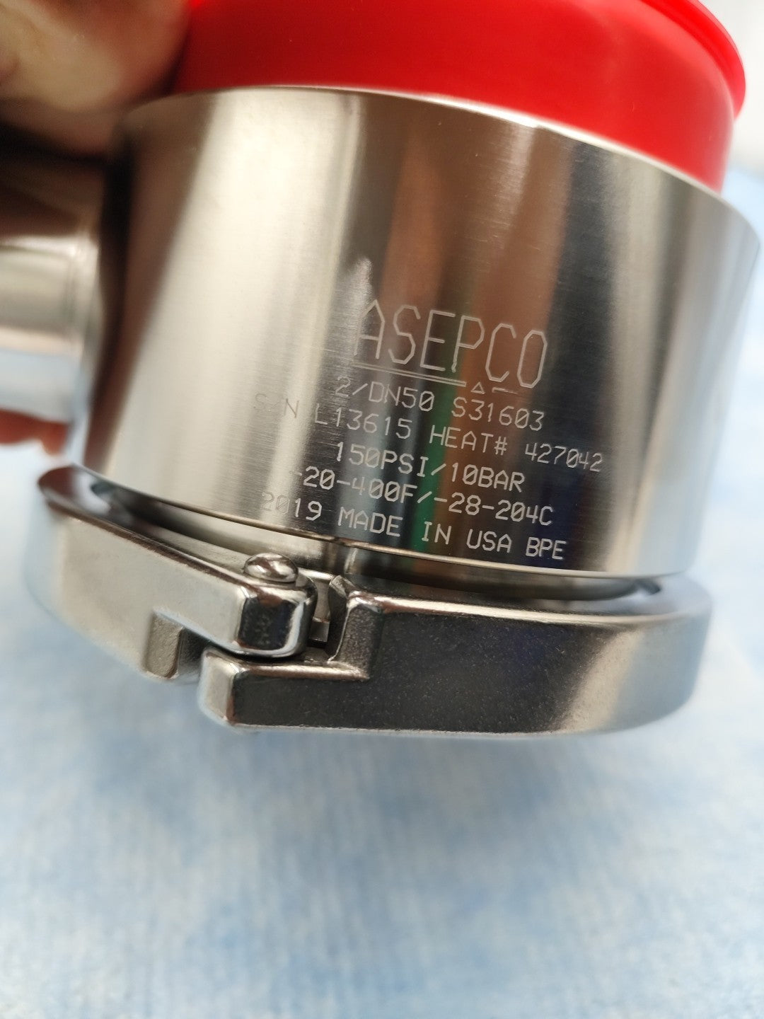 Tank Valve 2/dn50 s31603 New ASEPCO Weirless Radial diaphragm Process valve