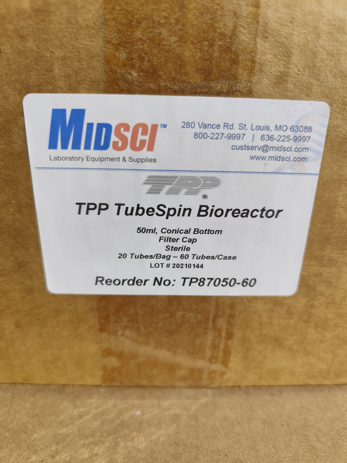 Midwest Scientific TPP Tubespin Bioreactor, 50ml, 60/case TP8705060