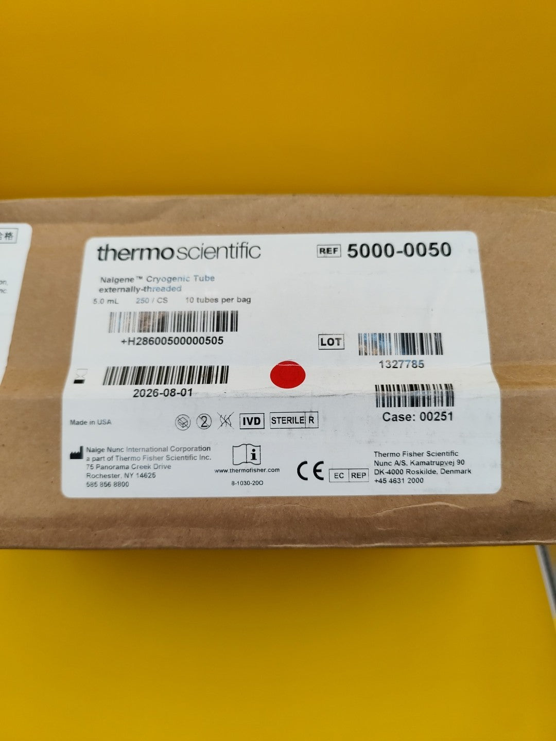 Thermo Scientific 5000-0050 Nalgene 5mL Cryogenic Tubes
