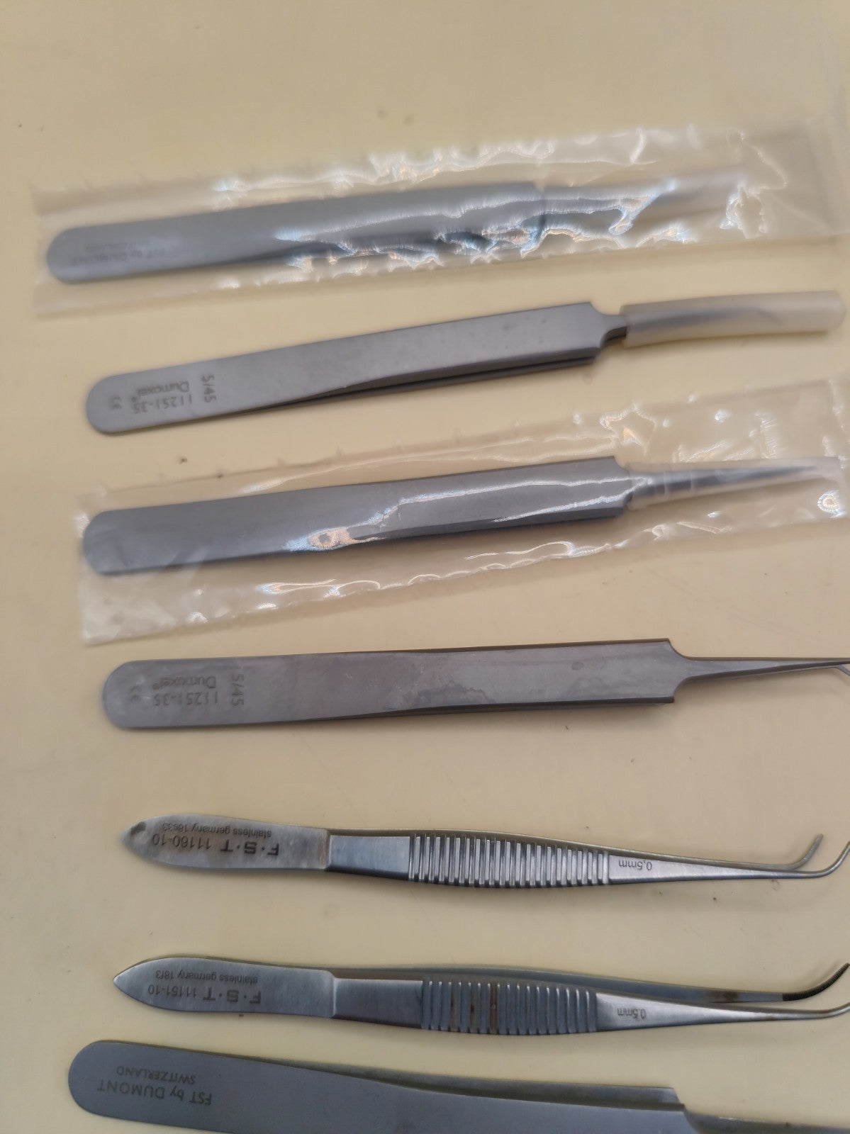 Set Of 11 Forceps FST Dumoxel Roboz Etc