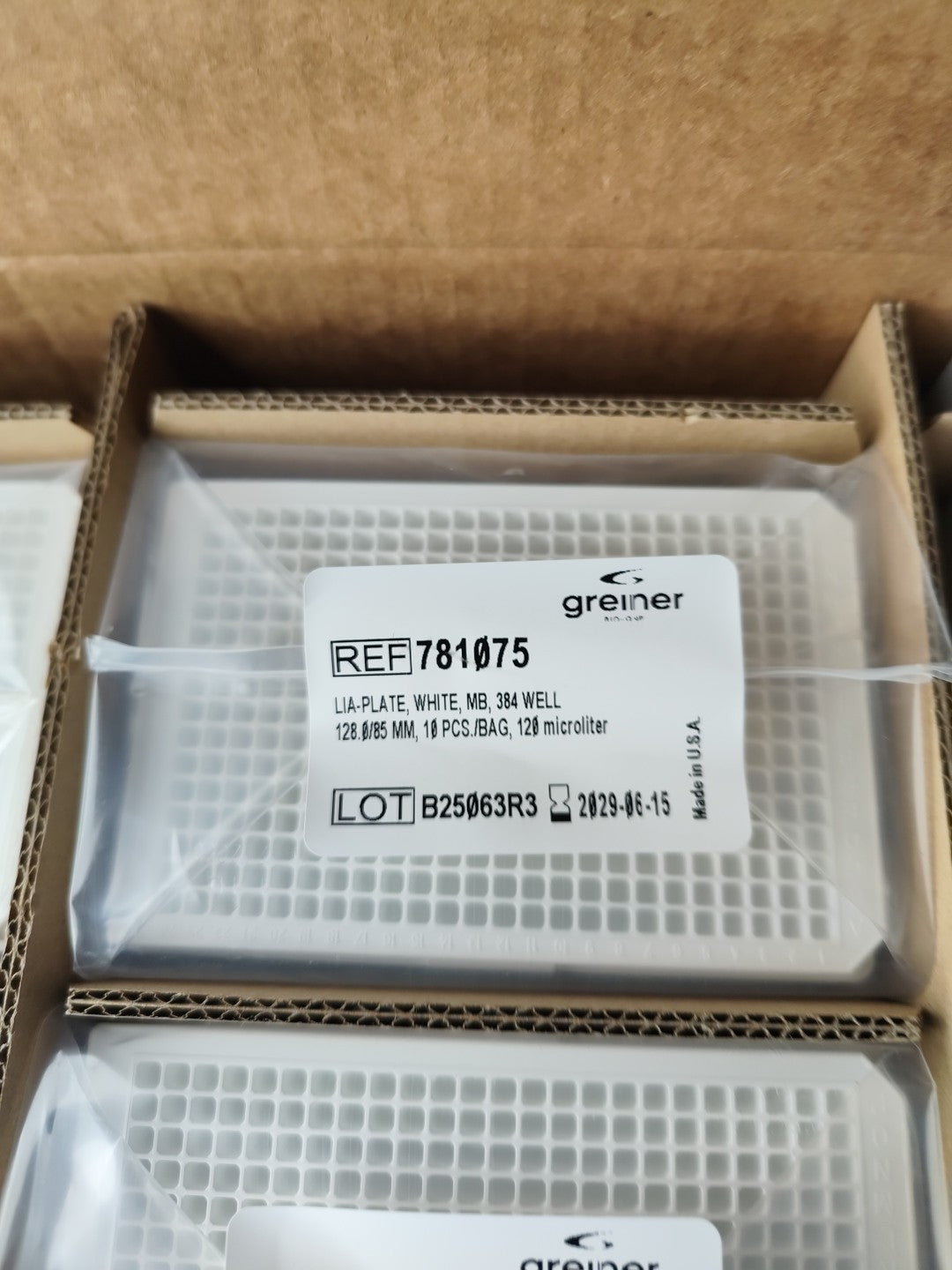 Lia Plate Greiner Bio-one 384 Well 120 ul 781075 cs40