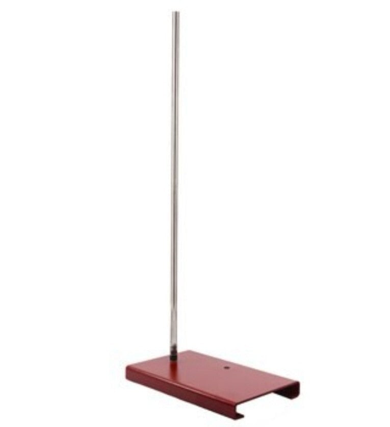 Eisco Labs Rectangular Retort Base & Rod Set - Steel - 9"x5.5" Base, 23.6" Rod