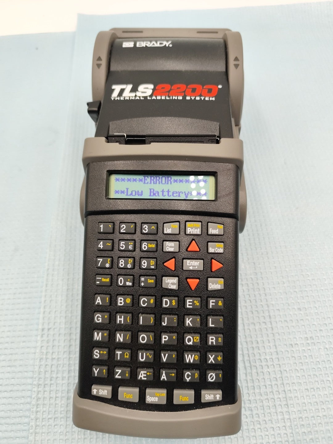 Brady TLS2200 Label Printer Low Battery Error