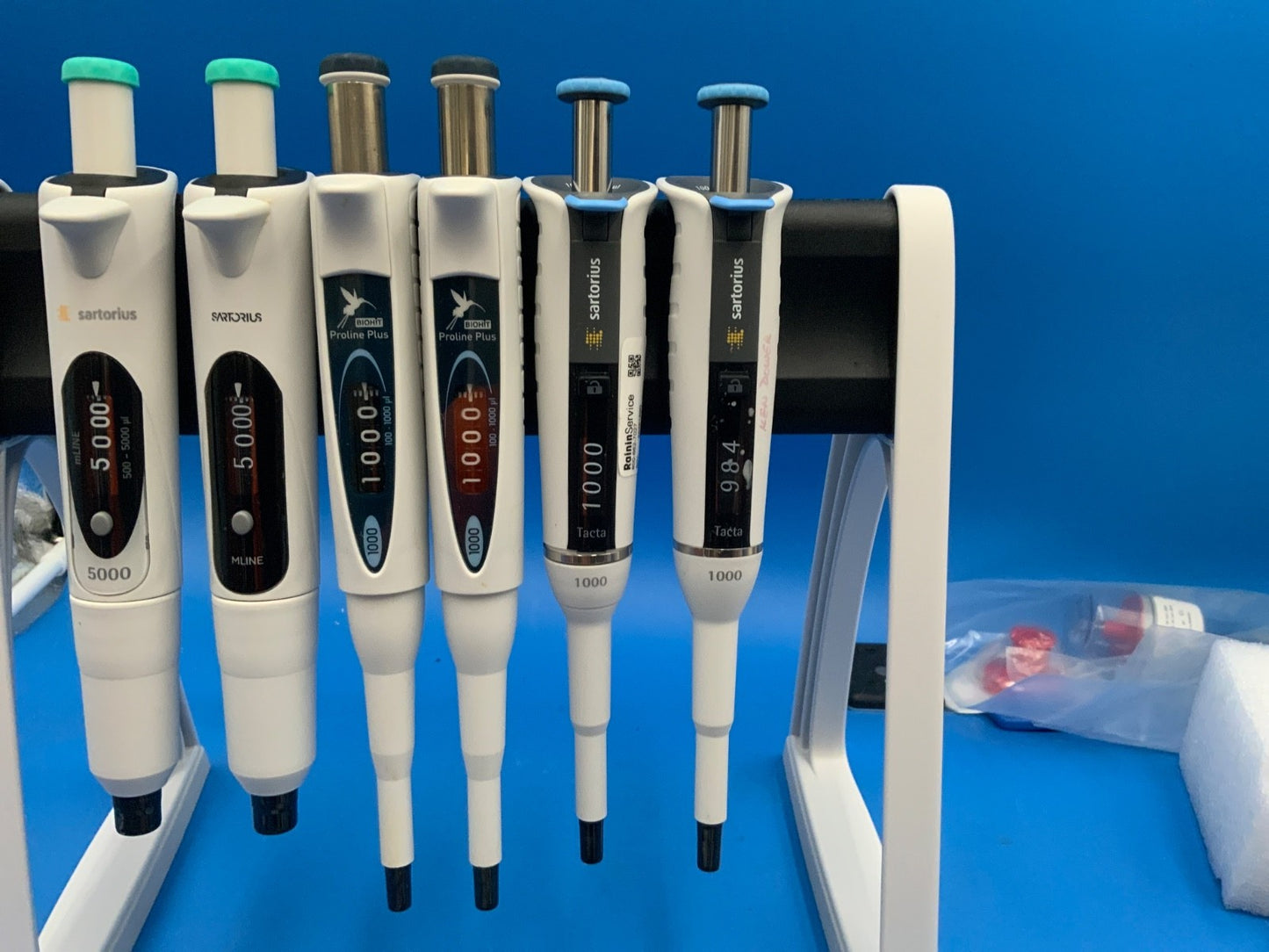 Sartorius Biohit Single Multi Channel Adjustable Pipette TESTED working Stand