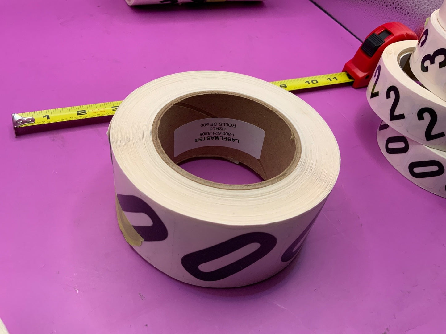 Roll of number stickers Number 0 1 2 3 4