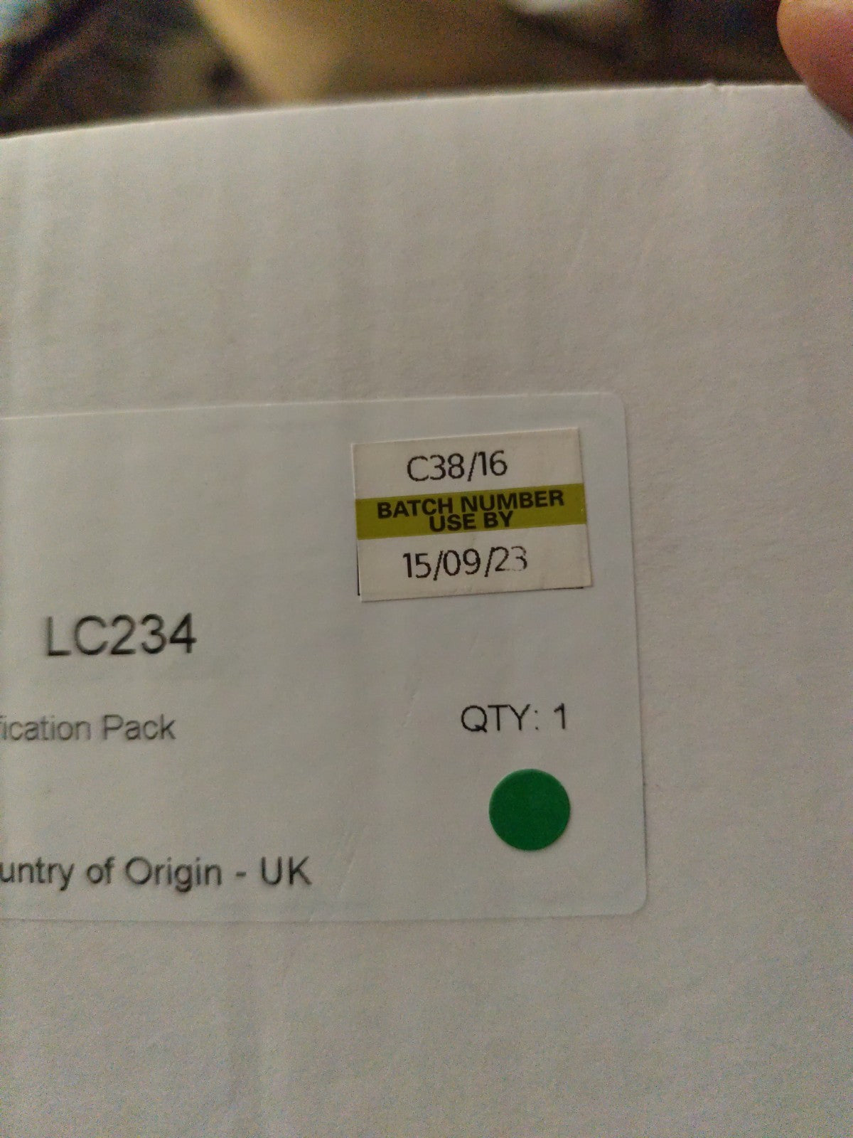 LC234 purification pack New Open Box Year 2023
