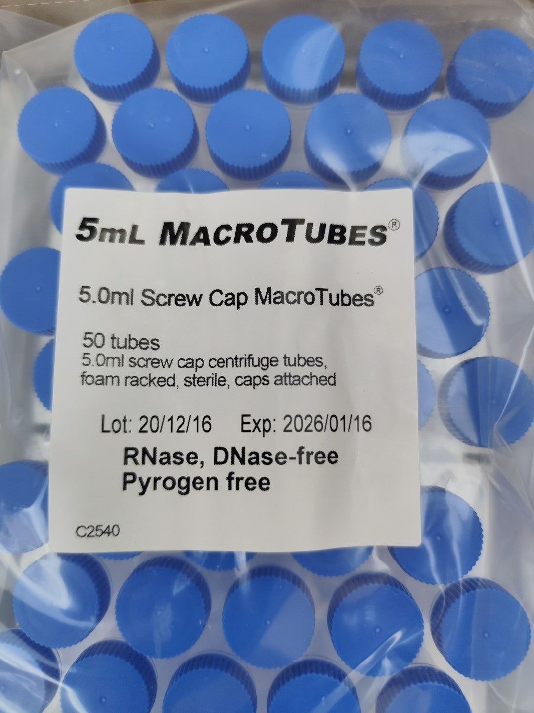 VWR Screw-Cap Centrifuge Tube 5 Macrotubes Cs 500