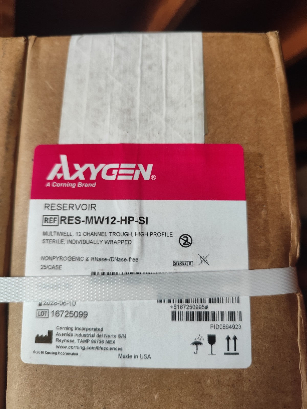 Axygen Multiwell Reagent Reservoir RES-MW12-HP-SI Case 25