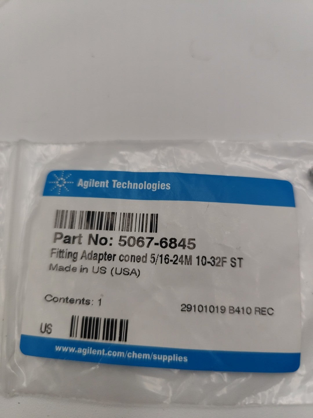 agilent Technologies 5067-6845 fitting adapter coned