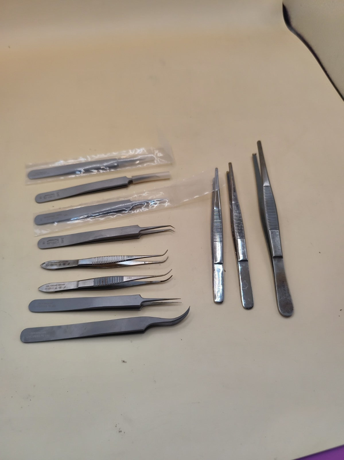Set Of 11 Forceps FST Dumoxel Roboz Etc