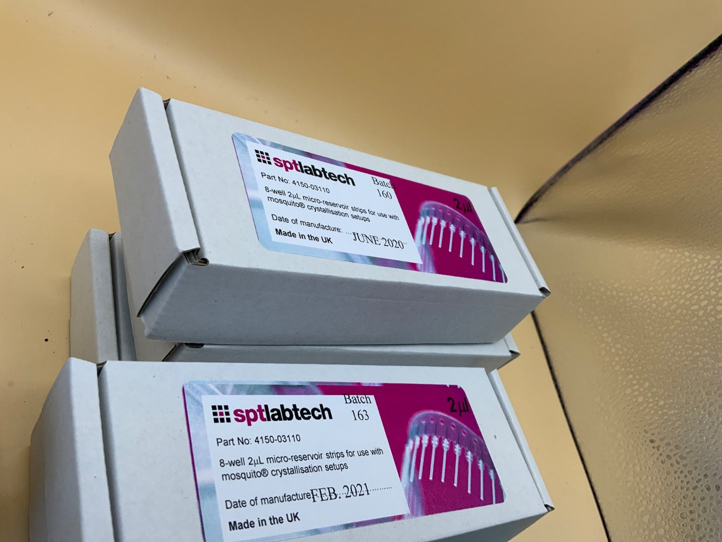 SptLabTech 8-position 2uL micro-reservoir strips for 9mm pitch 50pack