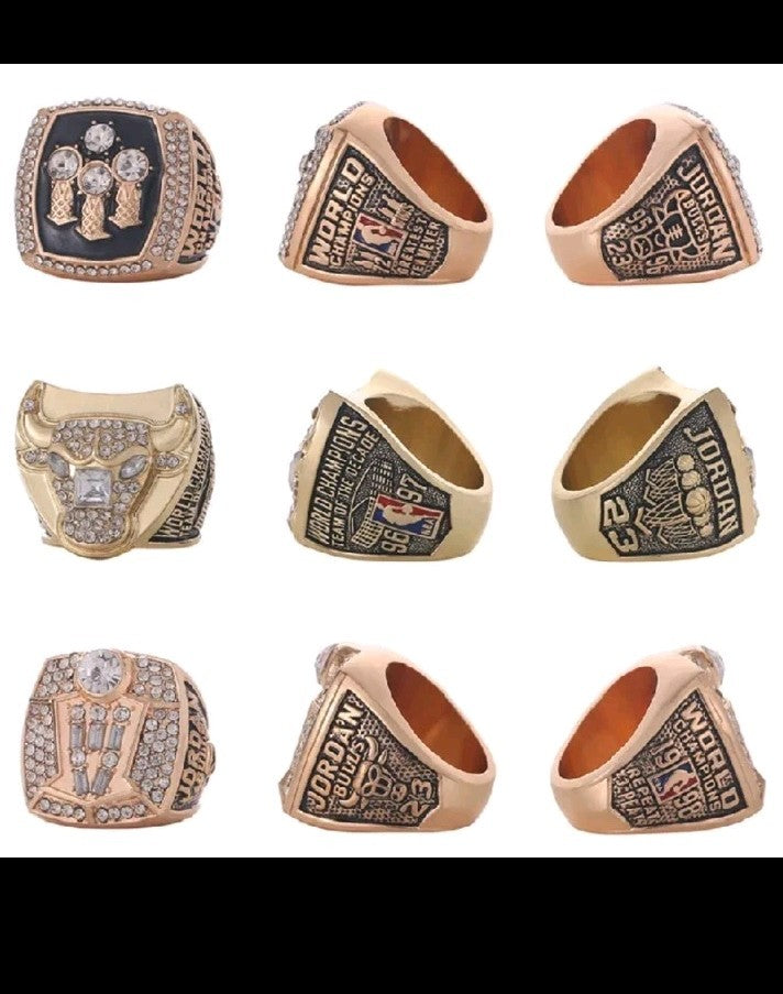 Chicago Bulls Championship Rings Set 91 92 93 96 97 98 Replica  Without Box 