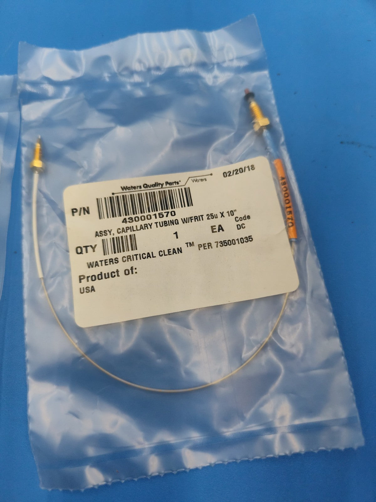 Waters Capillary Tubing Assembly W/Frit 25u x 10 430001570