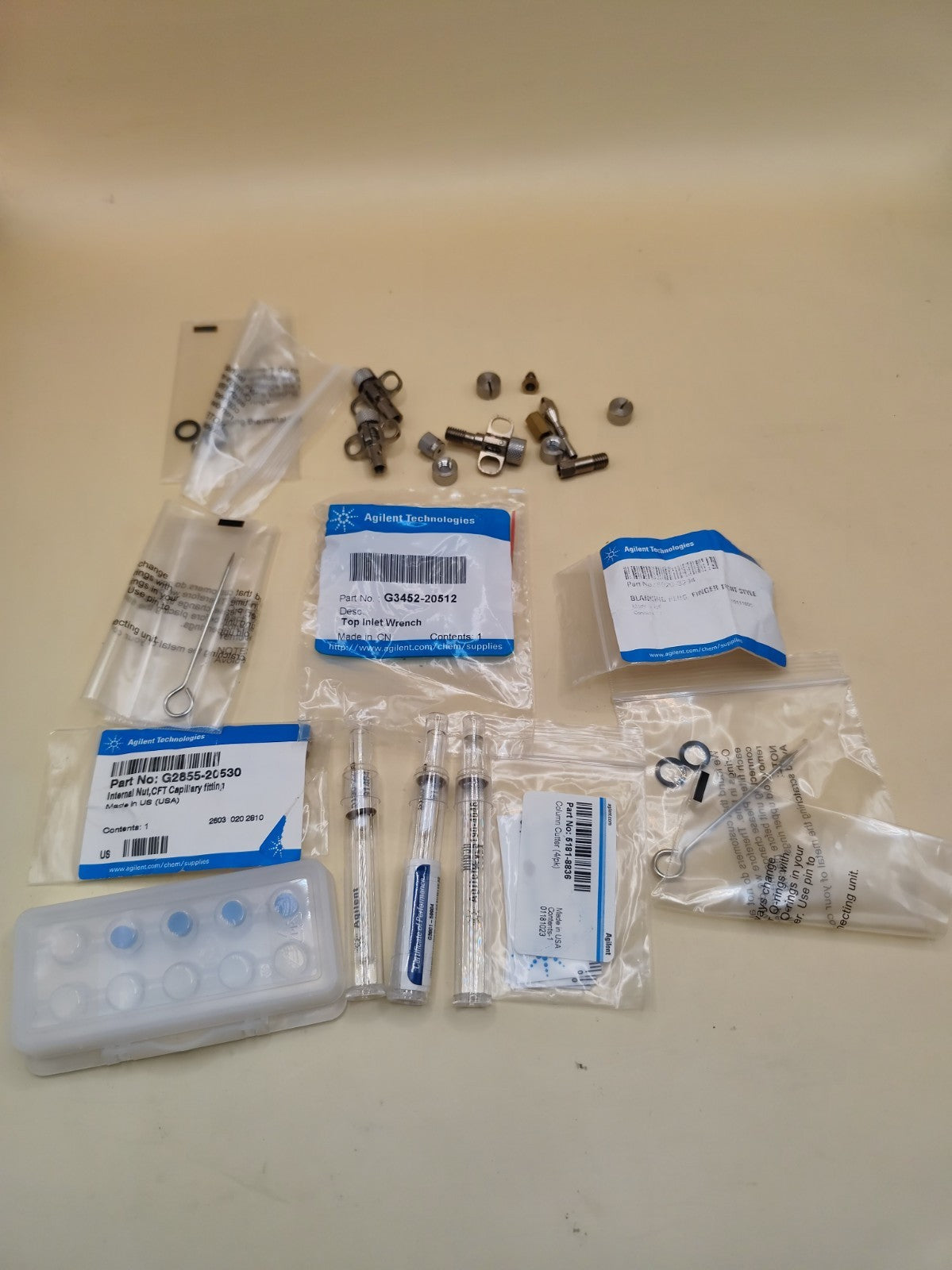 Lot Of New And Used And Open Pack Agilent Supplies