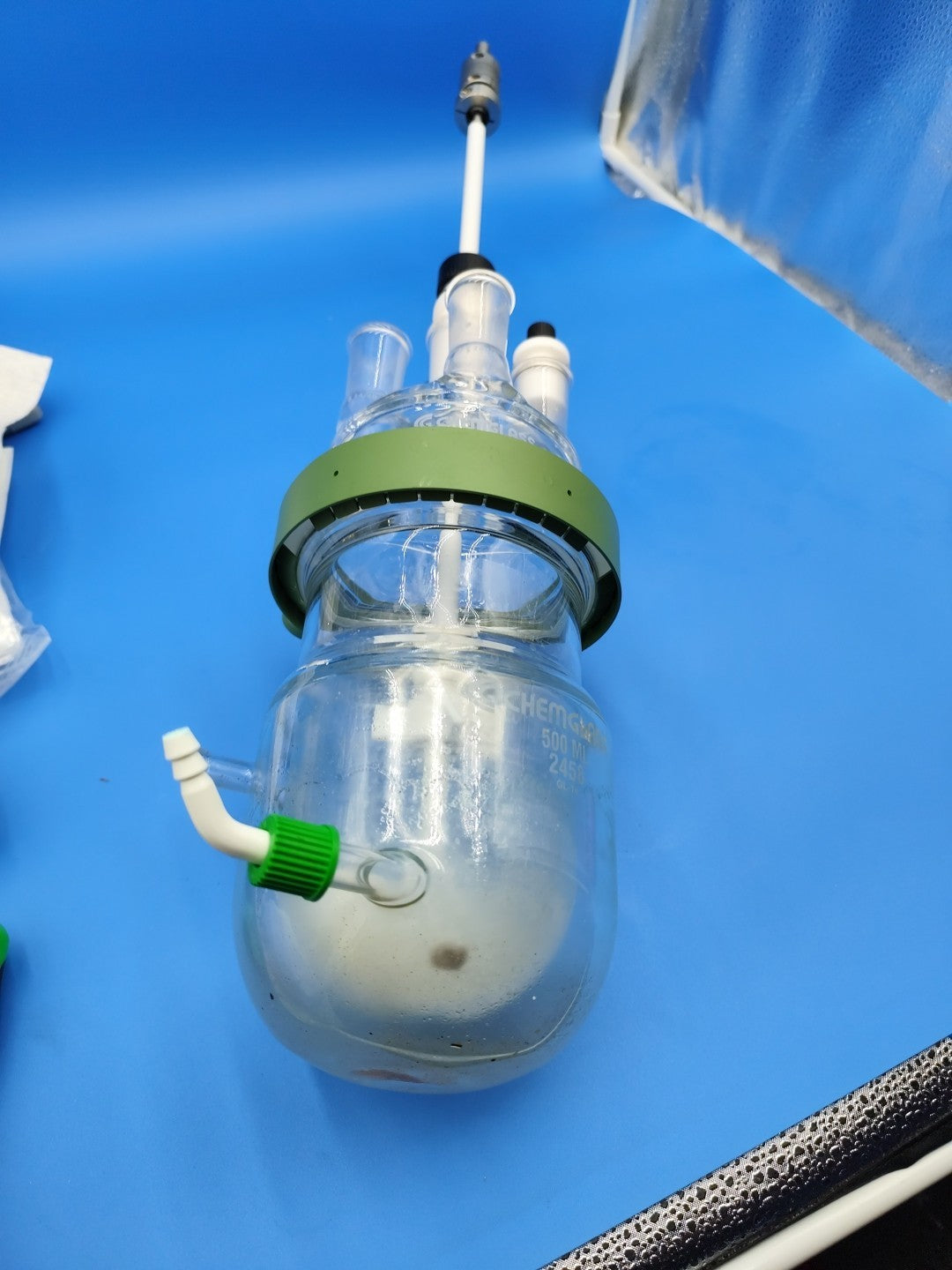 Chemglass Jacketed 500 ml Reactor Bioreactor Used No Chip