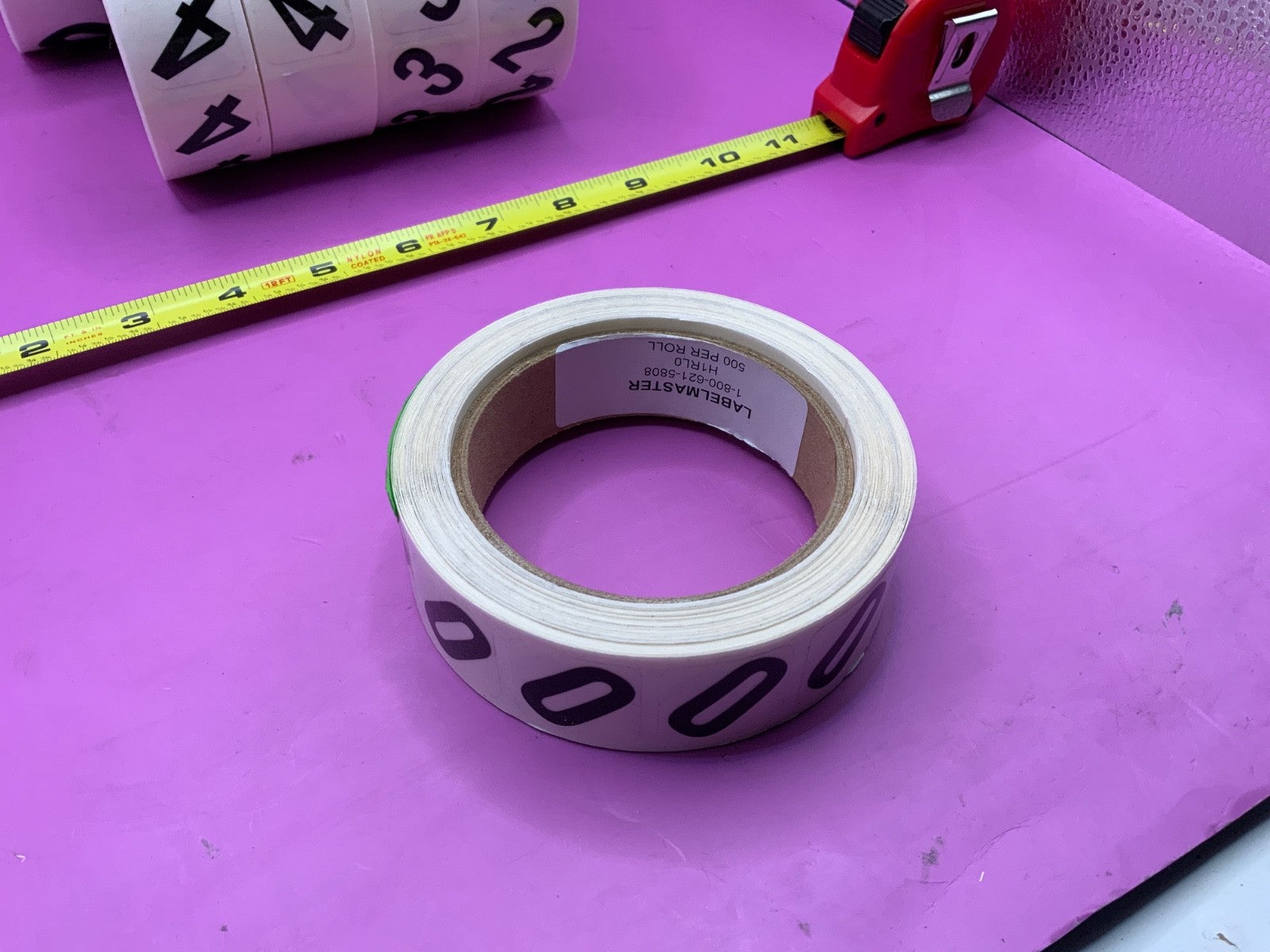 Roll of number stickers Number 0 1 2 3 4