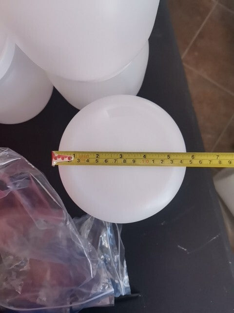 Lot Of 7 Wide Mouth Screw Lid Plastic Storage Jars