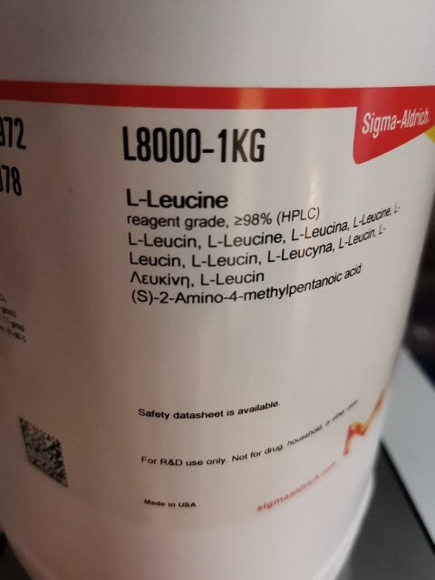 L8000cSigma-Aldrich L-Leucine Open Bottle