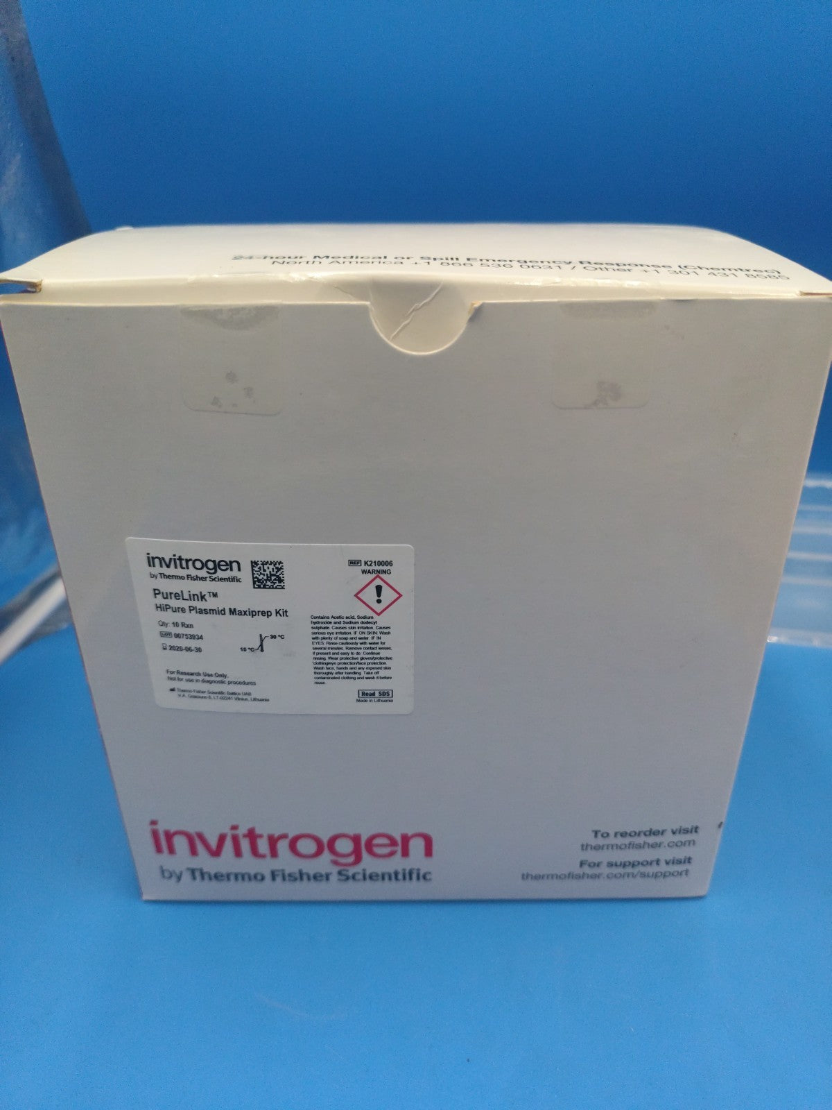 inviteogen purelink hipure plasmid maxiprep kit 10 Rxn