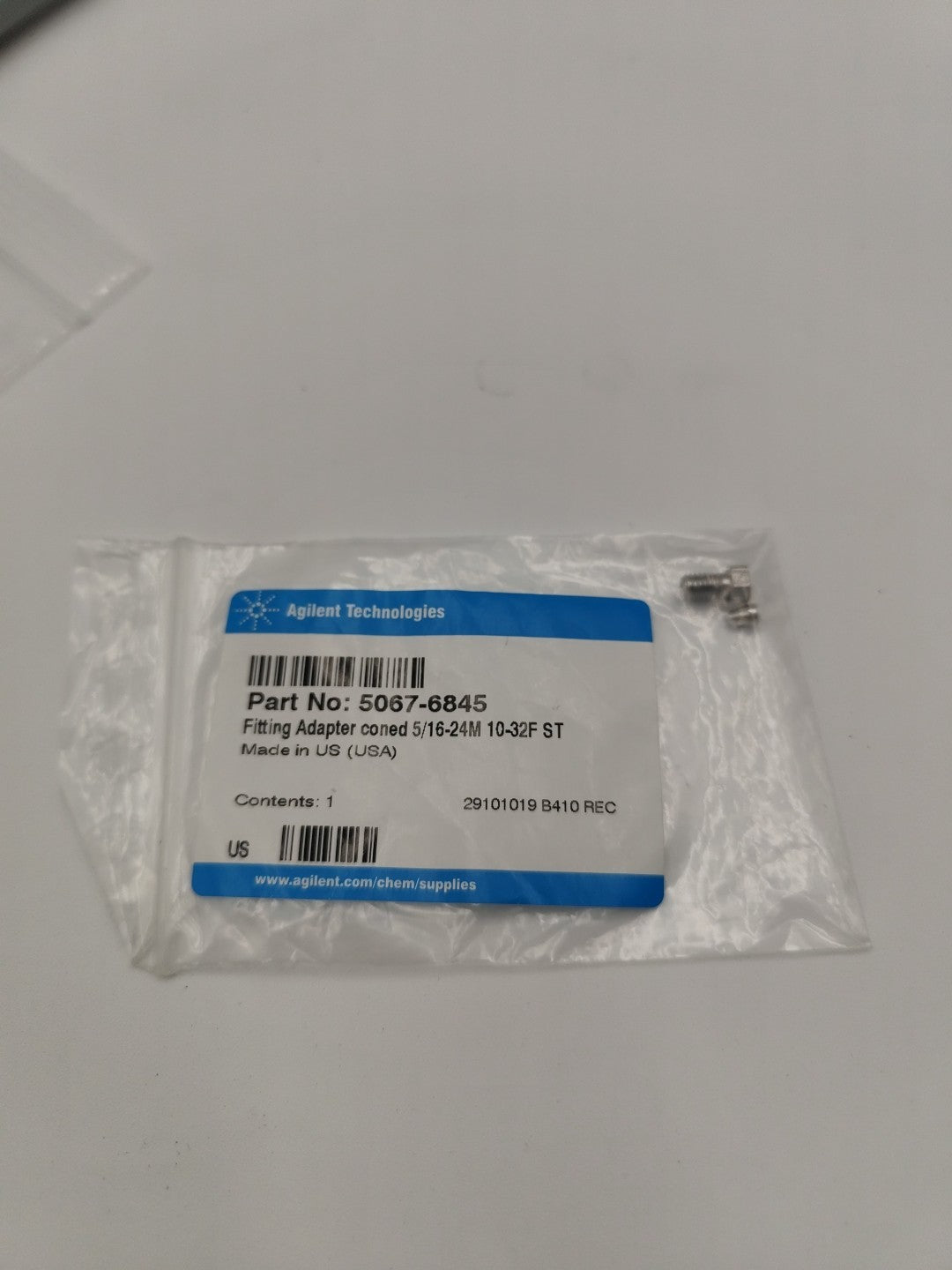 agilent Technologies 5067-6845 fitting adapter coned