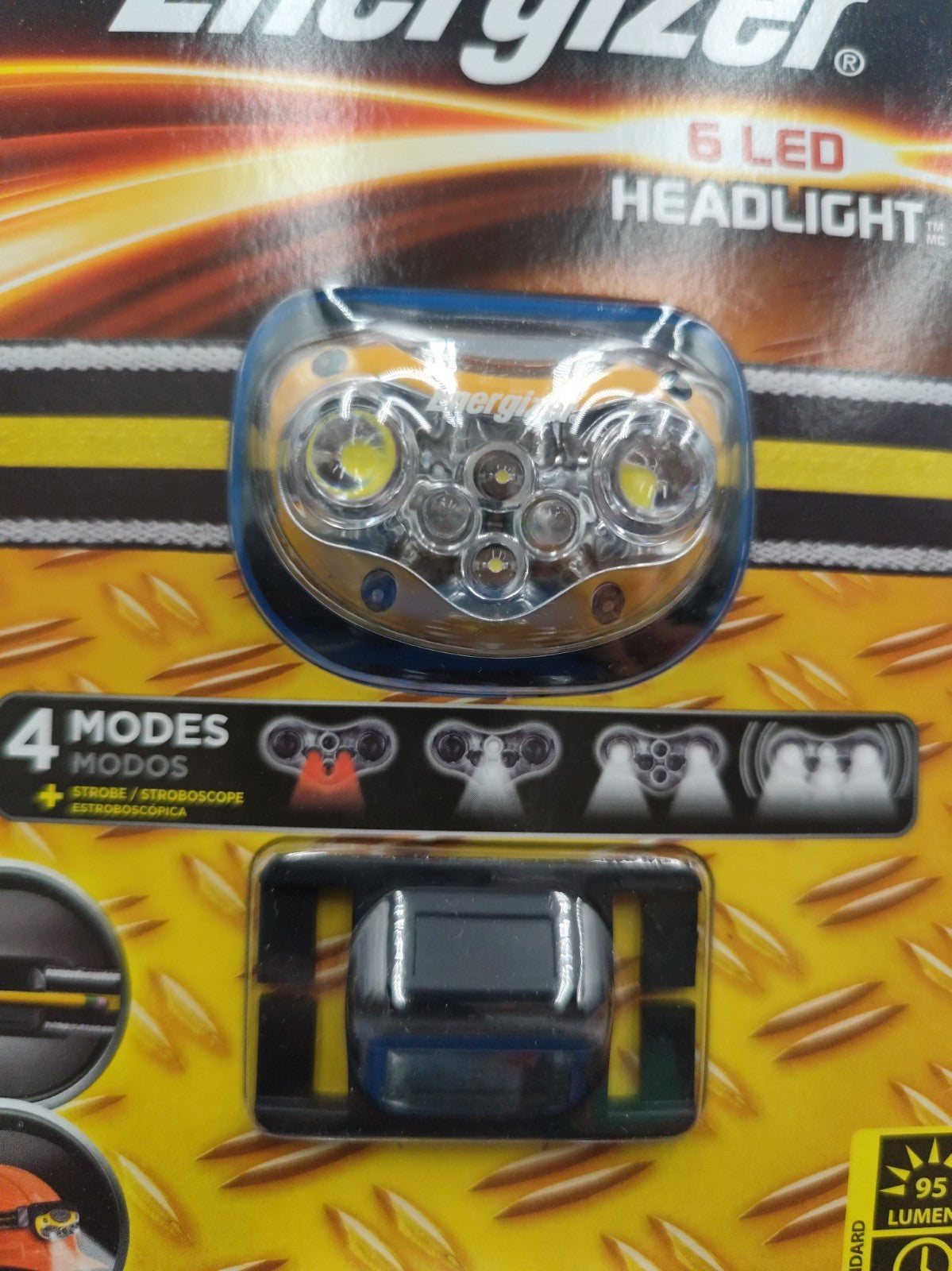6 Pack Energizer 95 Lumens Headlight Water Resistant