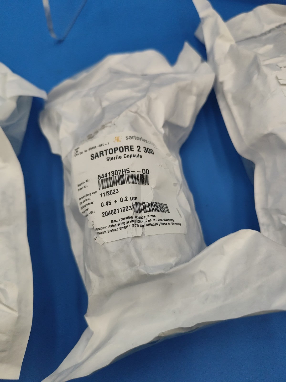 sartorius sartopure 2 300 0.45 um sterile capsule