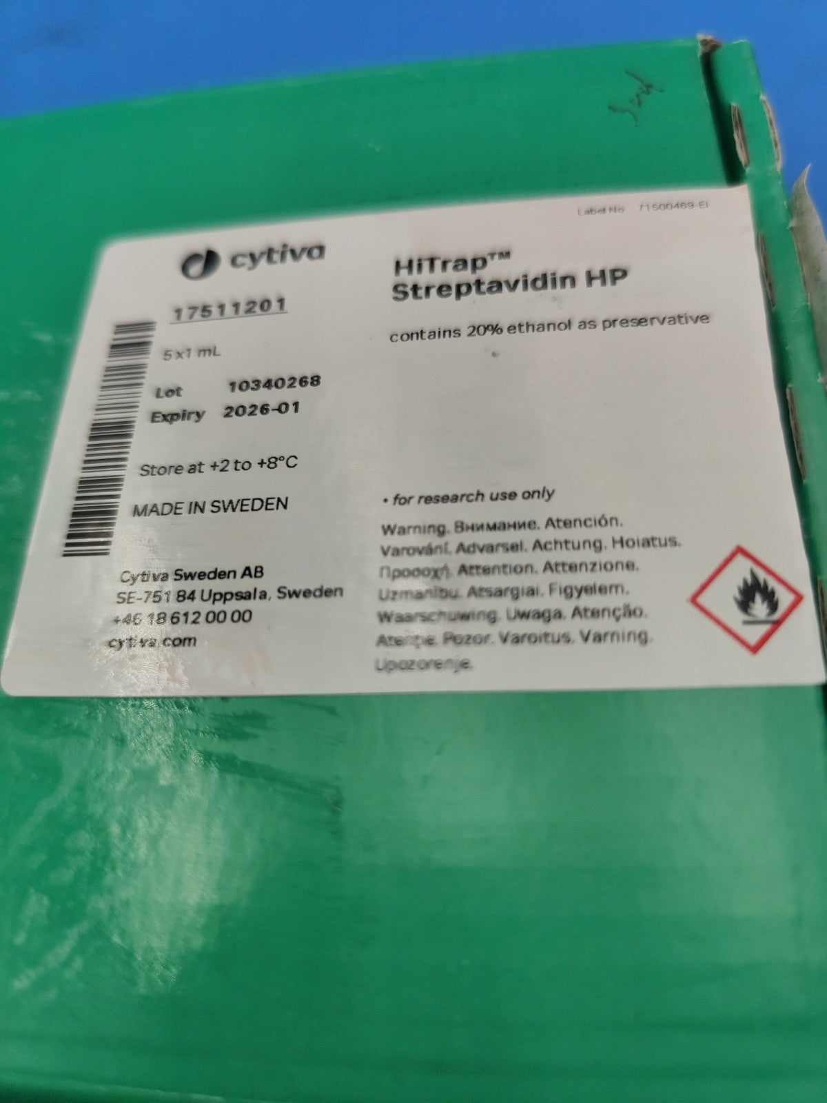 GE Healthcare Hitrap Streptavidin HP Box Of 4 Room Temperature