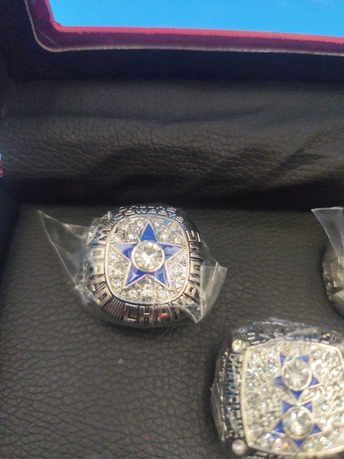 NFL Dallas Cowboys Champ Rings Super Bowl Repli Set: 71, 77, 92, 93, 95 Silver 