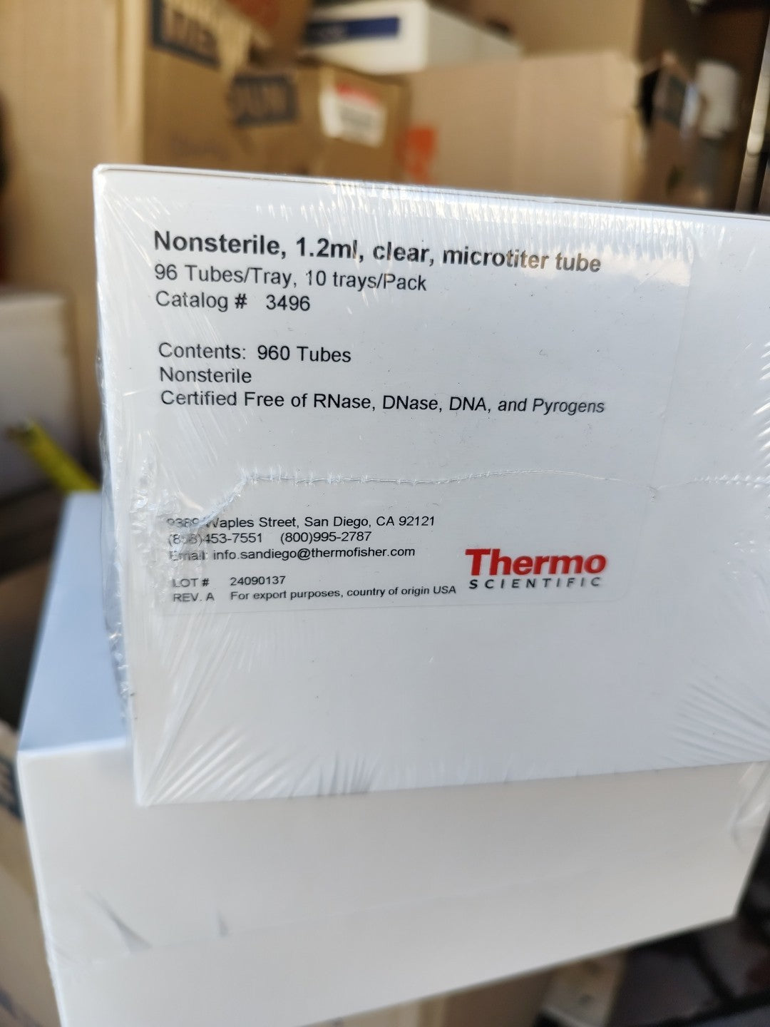 Thermo Scientific Microtiter Tubes and Racks 3496 1.2ml Non sterile 