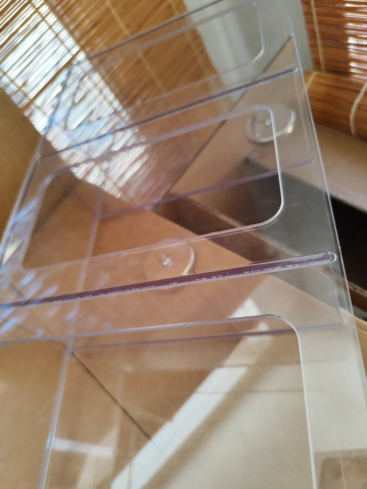 Glove box holder kimwipe holder magnetic plastic white clear color