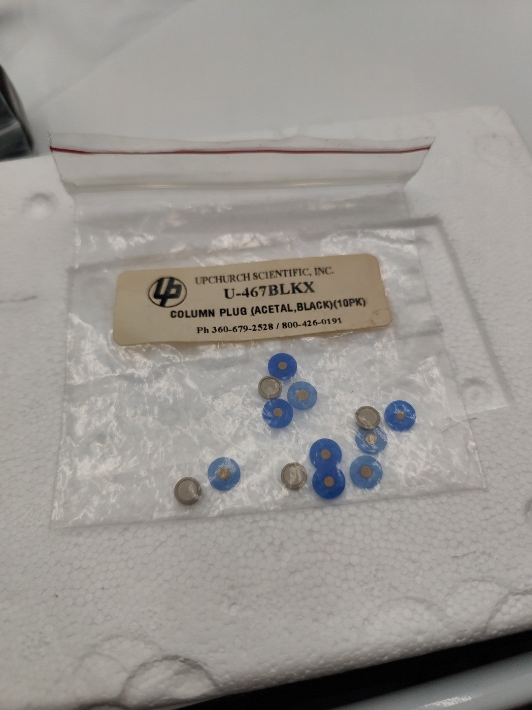 Upchurch Scientific U-467BLKX Column Plug