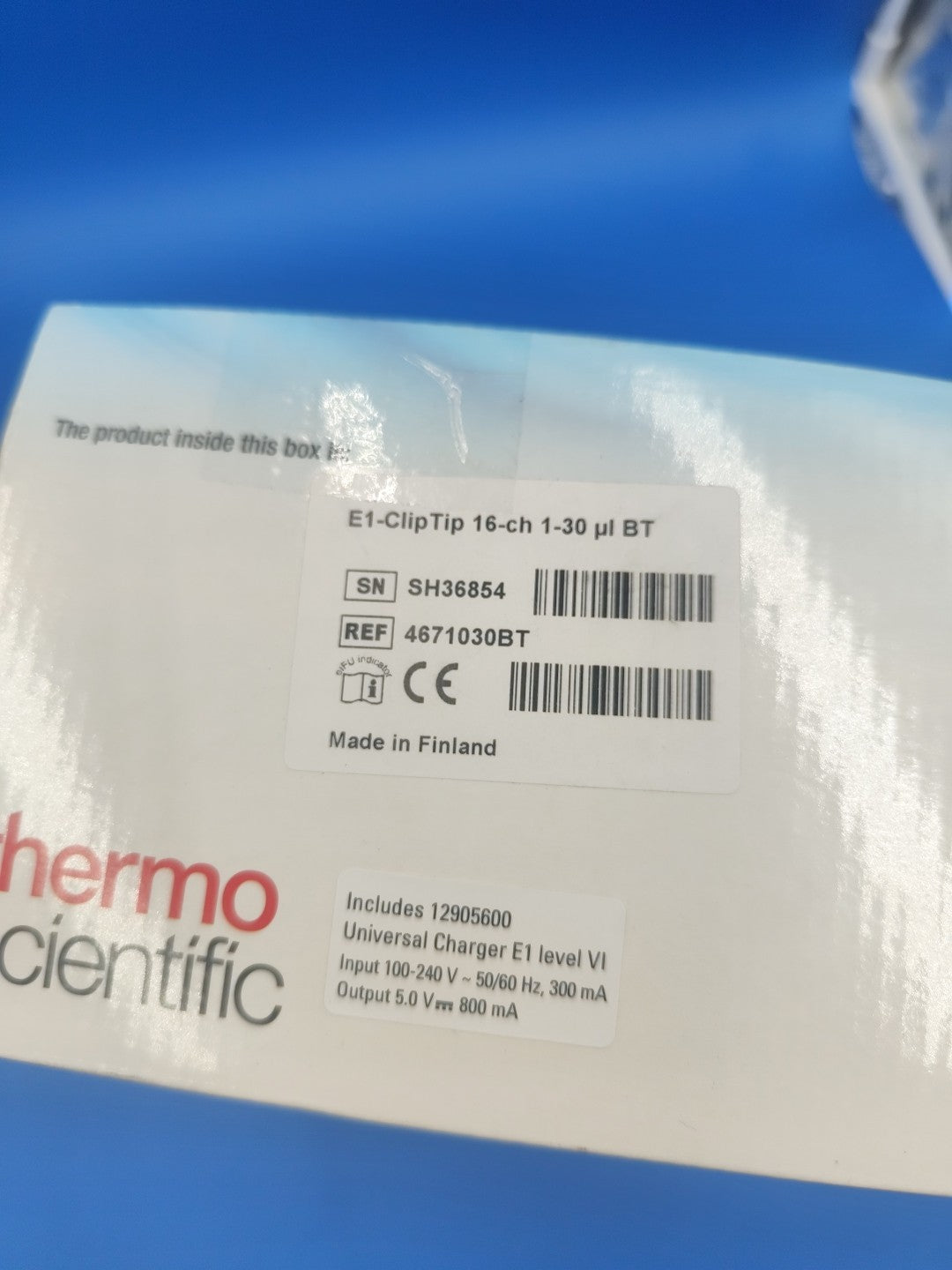4671030BT E1 Cliptip 16 Ch 1-30 ul Pipette New Open Box