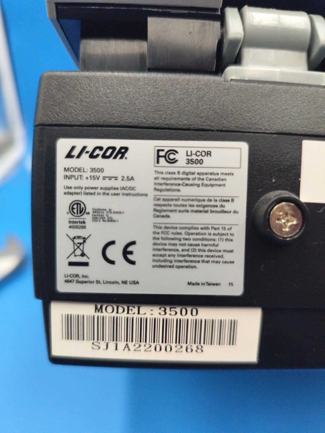 Li-cor Gel Scanner Imager 3500