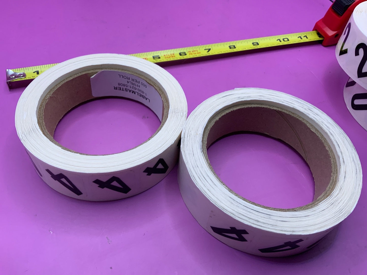 Roll of number stickers Number 0 1 2 3 4
