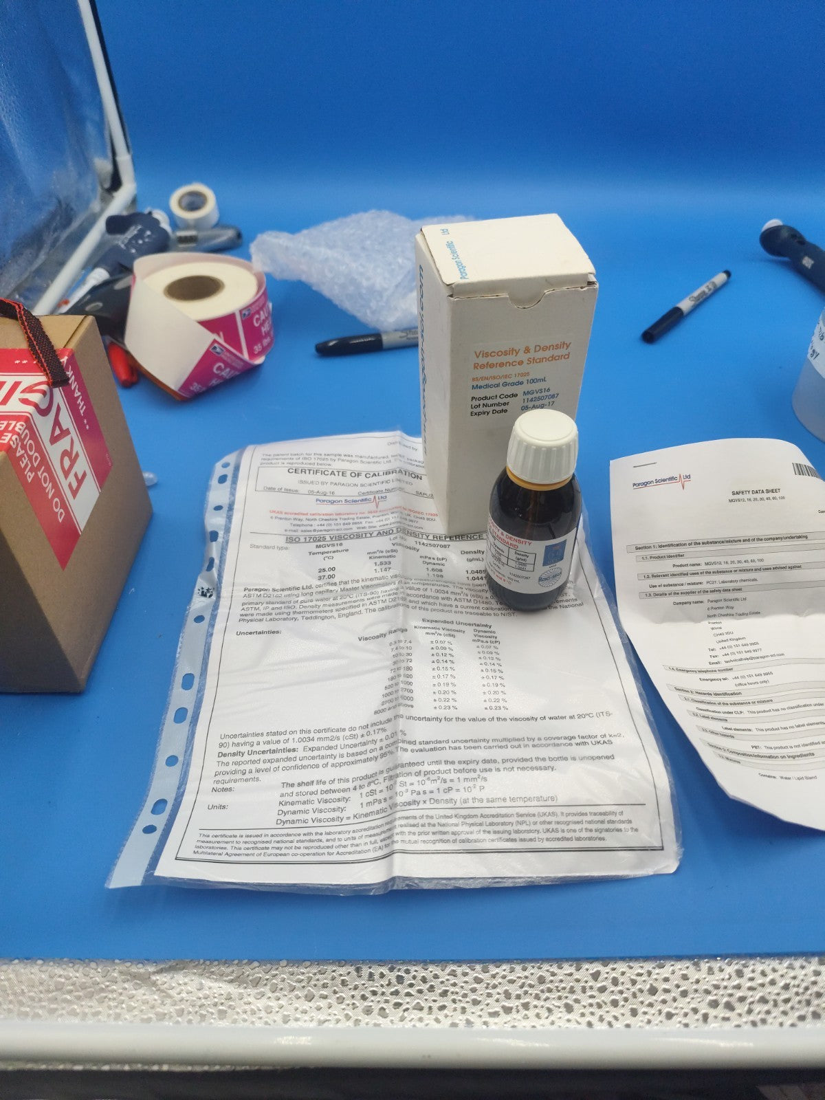 viscosity and density reference standard  iso 17025 100ml MGVS16