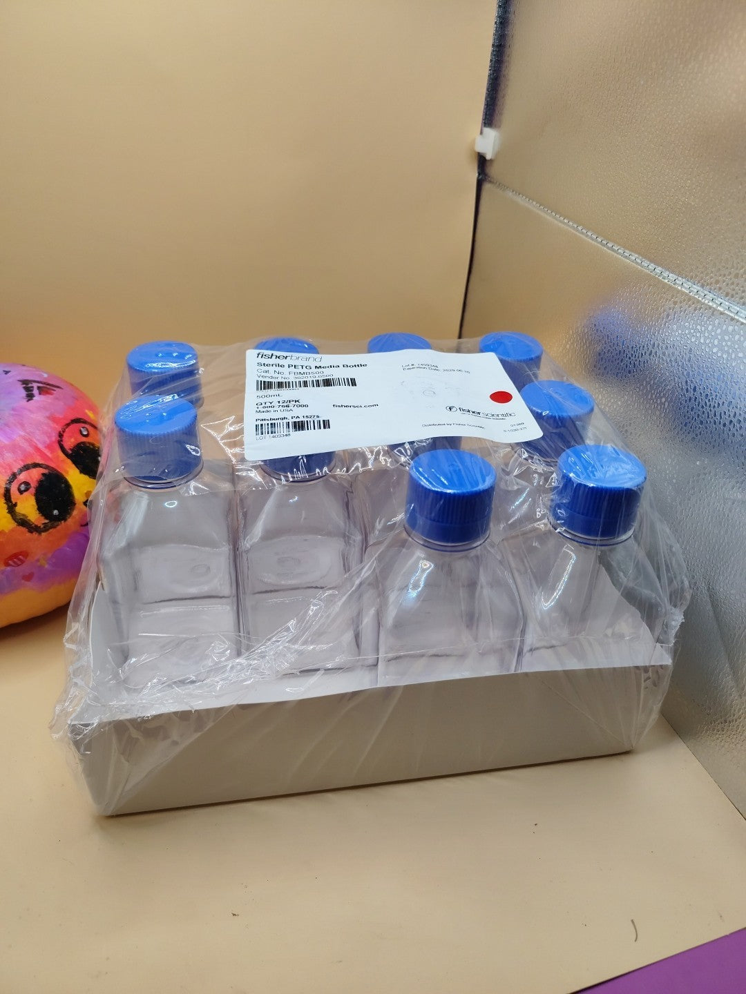 Fisherbrand 500 ml PETG Media Bottle Open Pack Of 10