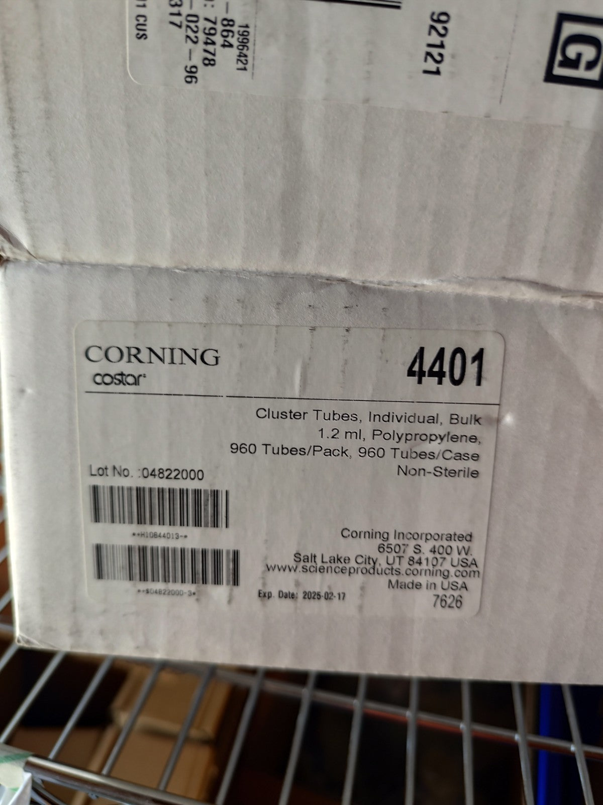 Corning Costar 4401 Cluster Tubes Individual Not Cluster 960 Tubes Bulk