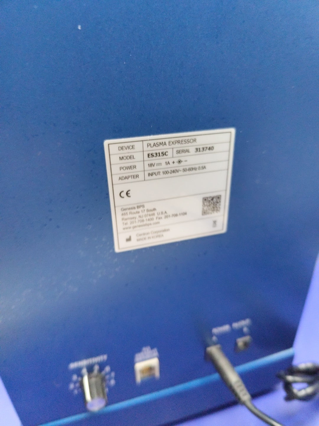 Genesis BPS ES315C Plasma Expressor