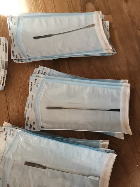 Lot Of 10 Metal Spatula Laboratory Clean