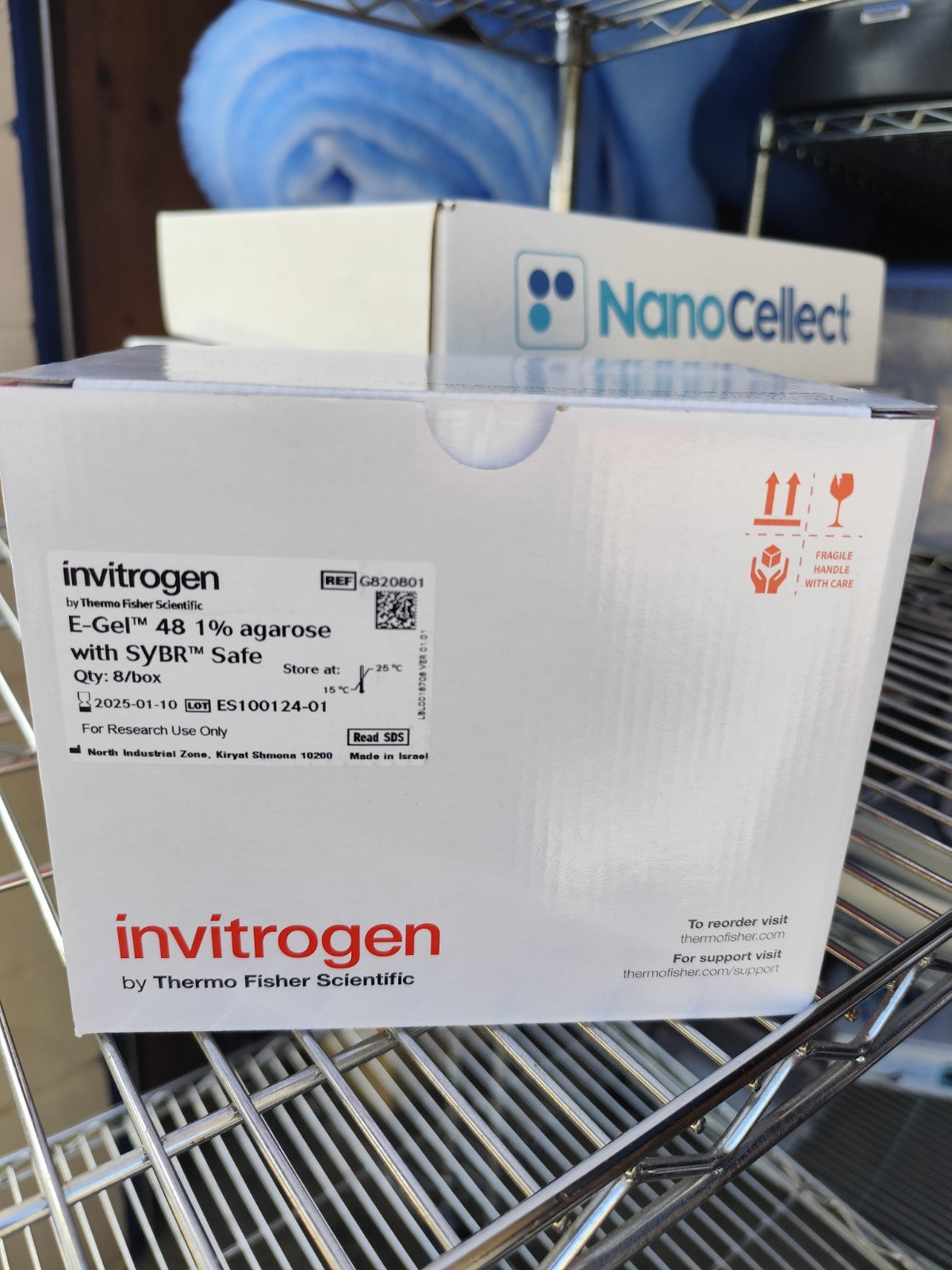 Thermo Fisher Scientific E-Gel 48 1% agarose with SYBR Safe Qty: 8/box
