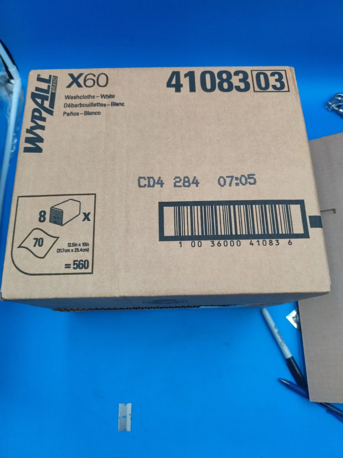 wypall x60 41083 03 8 bags of 70 total 560 wipes