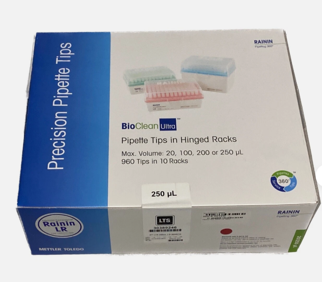 Rainin RT-L250LR Low Retention LTS Pipette Tips 30389246  box of 960 tips