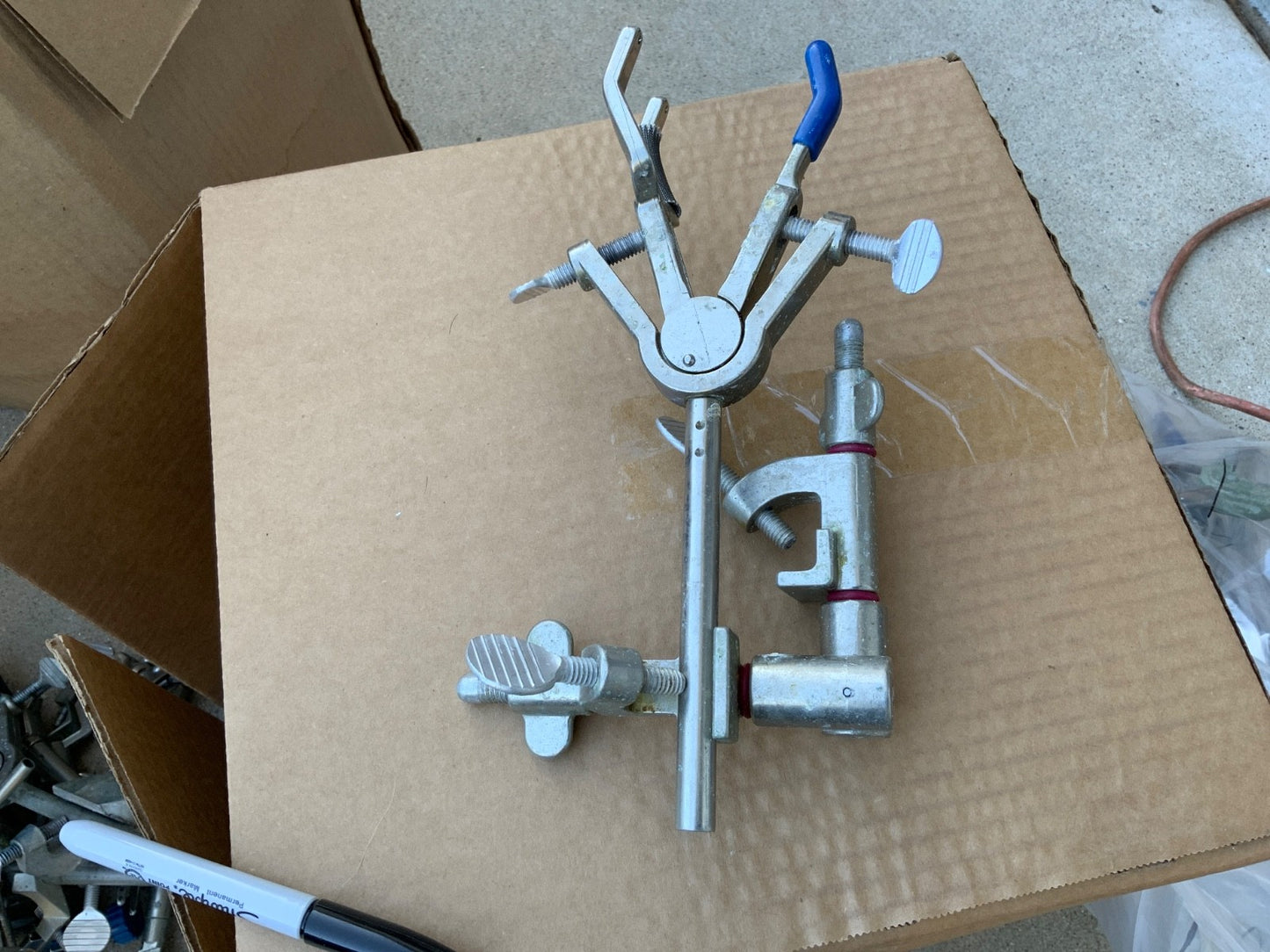 laboratory clamp or ring for column flask etc