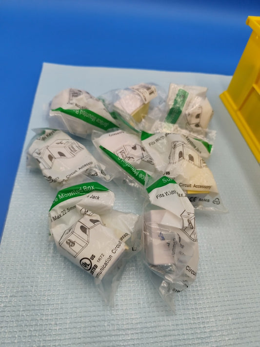 8 Pieces Surface Mounted Box Fits Width max. 22.5mm Keystone Jack