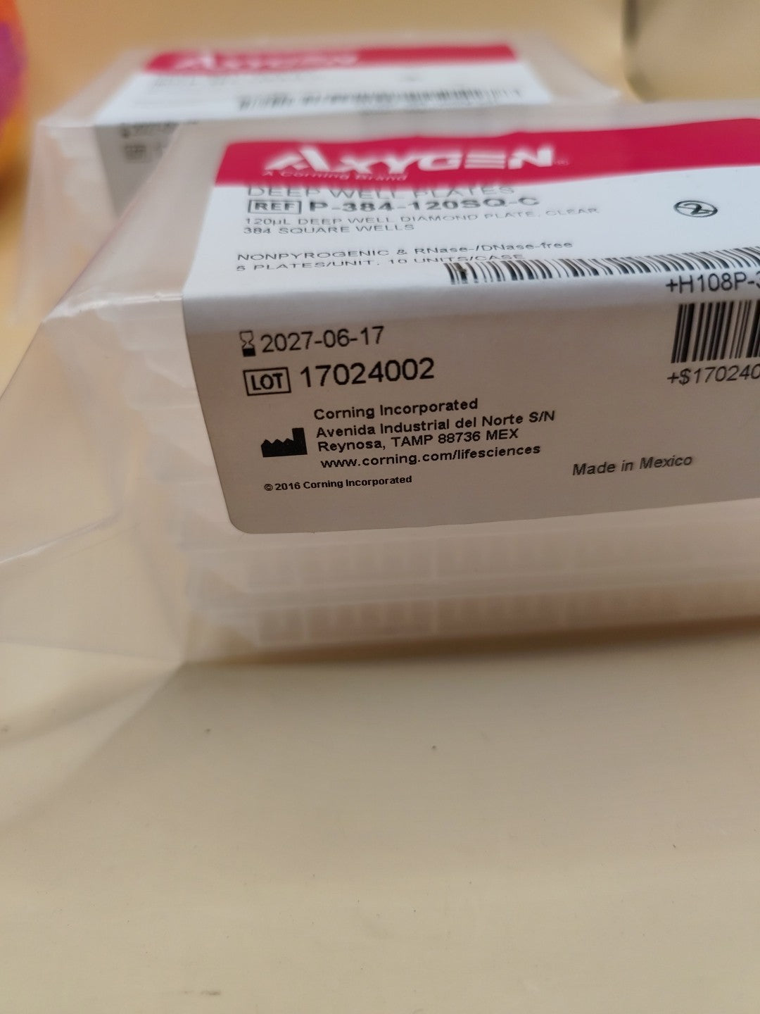 Axygen P-384-120SQ-C 384 Well 120µL Deep Well Diamond Plate 10 PCs 2027