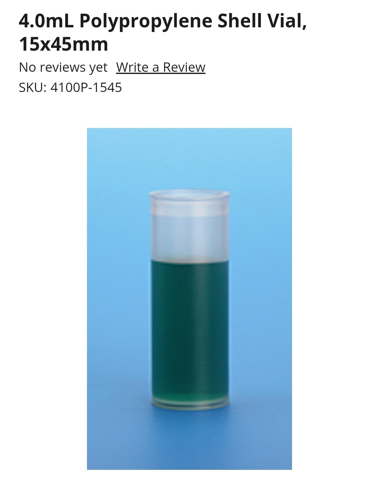 4ml pp shell vial Case Of 1000 4100P-1545