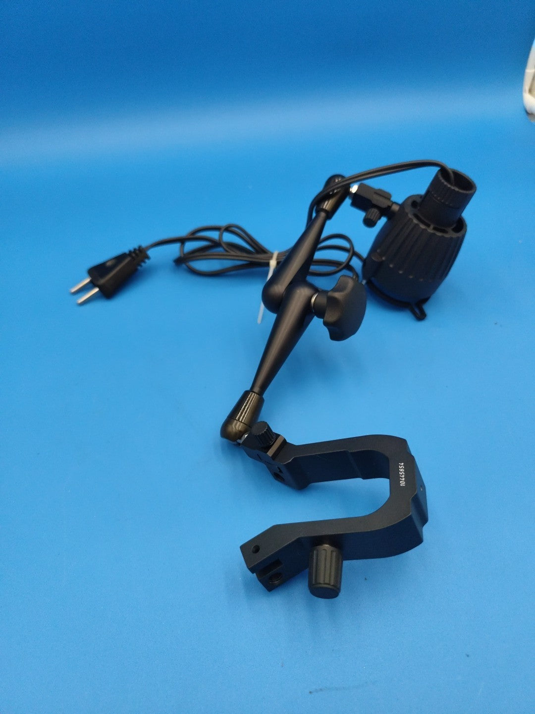 Leica Stereo Microscope Clamp 10445654 With Arm And  Optic Light